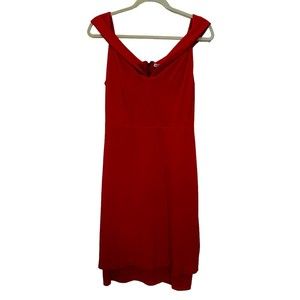 Alice + Olivia Sienna Off-the-Shoulder Sheath Dress, Bright Red Women's Size 10